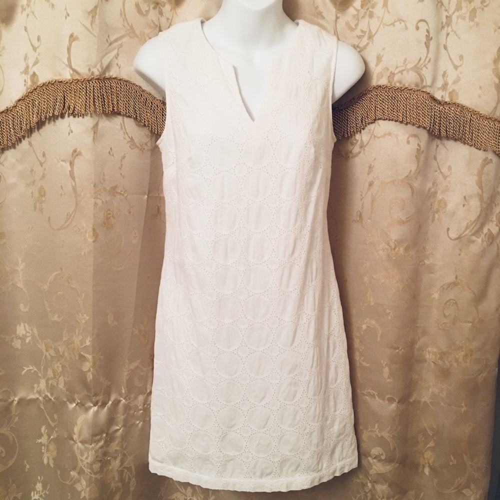 Banana Republic White Sleeveless Dress